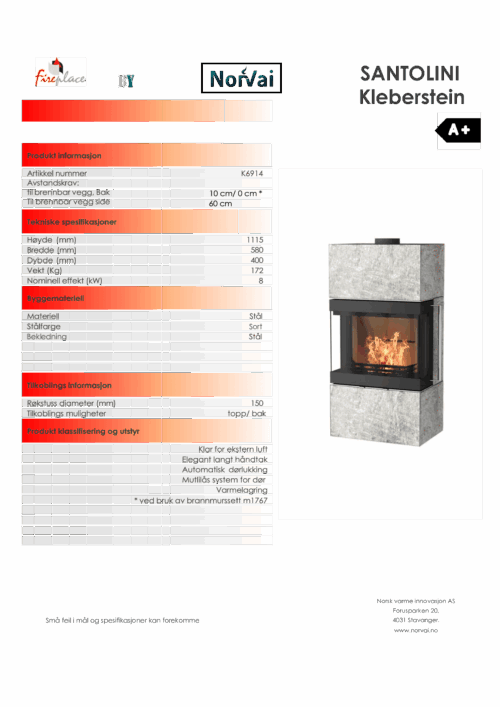 Fireplace By Norvai - SANTOLINI - Elementpeis - Bilde 2