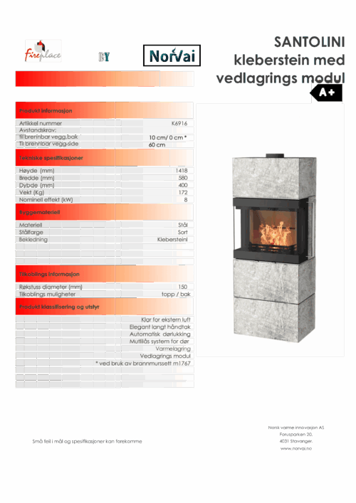 Fireplace By Norvai - SANTOLINI - Elementpeis - Bilde 2