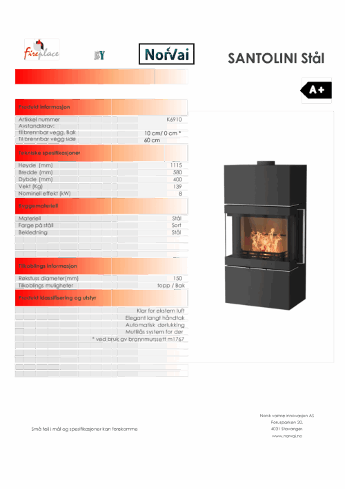 Fireplace By Norvai - SANTOLINI - Elementpeis - Bilde 2